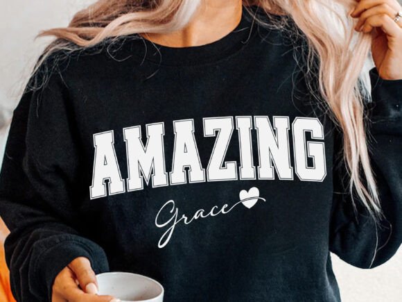 Amazing Grace SVG PNG: Graphics for T-Shirt Designs