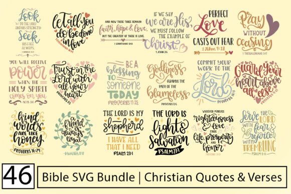 Bible SVG Bundle: Graphics & T-Shirt Designs