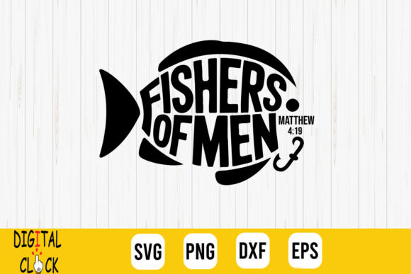 Fishers of Men Matthew 4:19 Graphics for T-Shirt Designs