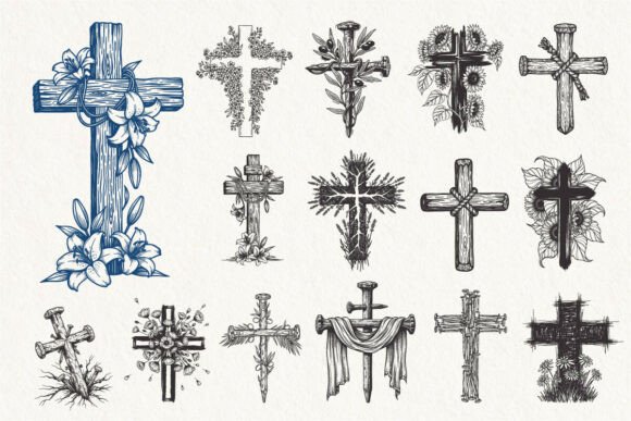 Floral Jesus Cross Svg: A Versatile Graphics Bundle for T-Shirt Designs