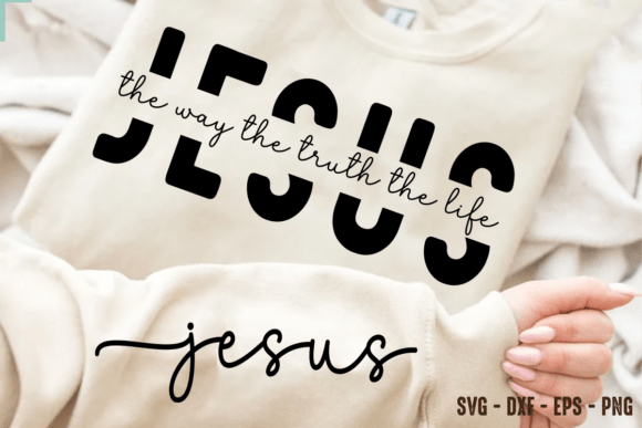 Jesus SVG PNG Graphics for Christian T-Shirt Designs