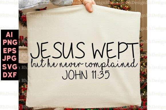 Jesus Wept SVG PNG: A Touching Biblical Design