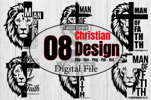 Man of Faith Svg Bundle: Ideal for Christian Graphics and T-Shirt Designs
