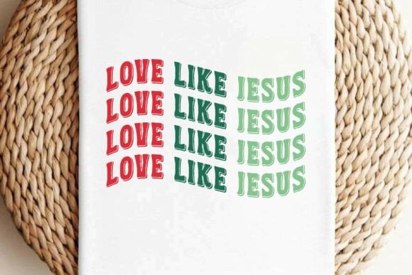 Retro Love Like Jesus T-shirt Graphics for Local Brands