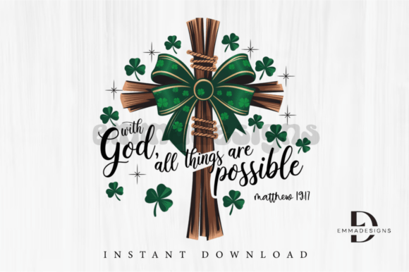 St. Patrick s Day Christian Cross PNG for Graphics